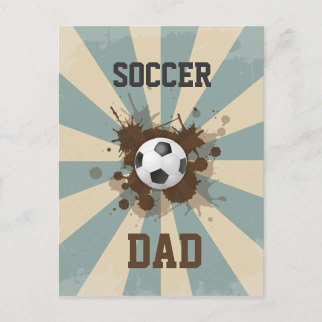 Soccer Dad Retro Design Postcard (Front)