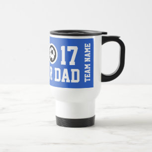 Soccer dad travel mug   Customisable team name