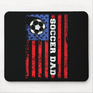 Soccer Dad Usa Flag All American Fathers  Mouse Mat