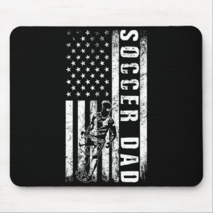 Soccer Dad Usa Flag Soccer Team Fan Daddy Fathers  Mouse Mat