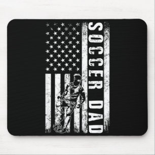 Soccer Dad Usa Flag Soccer Team Fan Daddy Fathers Mouse Mat