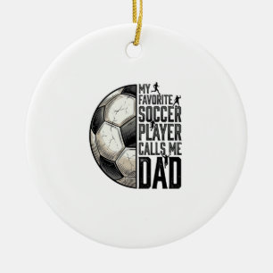 Soccer Dad Vintage Engraving Quote Vector Design_1 Ceramic Tree Decoration
