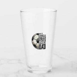 Soccer Dad Vintage Engraving Quote Vector Design_1 Glass