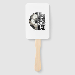Soccer Dad Vintage Engraving Quote Vector Design_1 Hand Fan