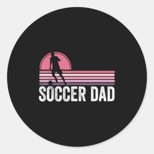 Soccer Dad Vintage Soccer 3 T Shirt Classic Round Sticker