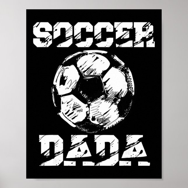 Soccer Dada Distressed Ll Funny Soccer Player Dad  Poster (Front)