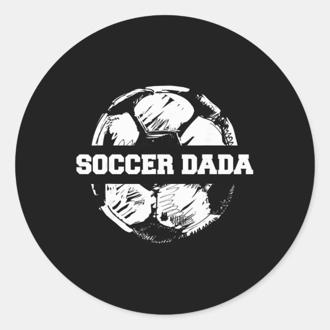 Soccer Dada Soccer Byll Split Funny Soccer Dad  Classic Round Sticker (Front)