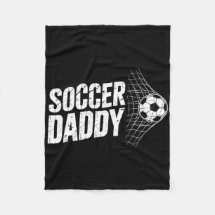 Soccer Daddy Byll And Net Sport Fathers Footbyll G Fleece Blanket