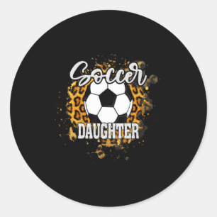 Soccer Daughter Vintage Soccer Family Matching 1 T Classic Round Sticker