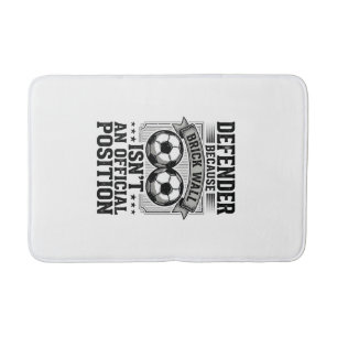Soccer Defender Brick Wall Vintage Shirt Design_1 Bath Mat