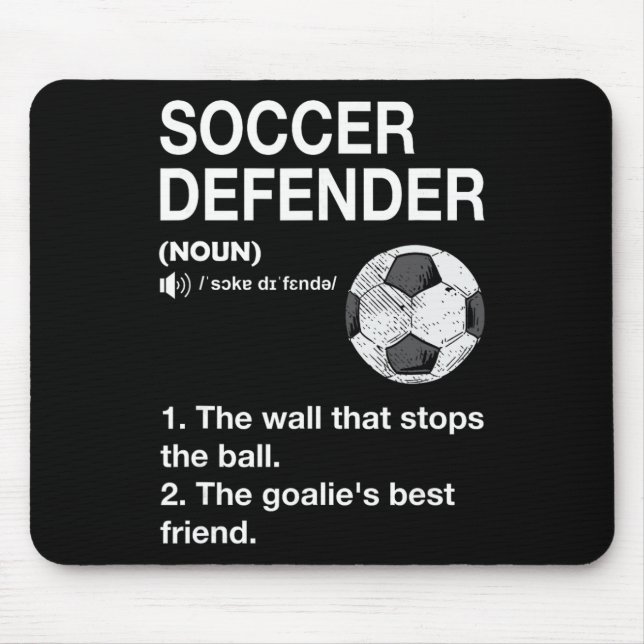 Soccer Defender Definition Soccer Player Footbyll  Mouse Mat (Front)