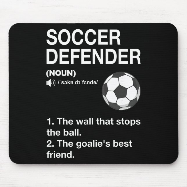 Soccer Defender Definition Soccer Player Footll  Mouse Mat (Front)
