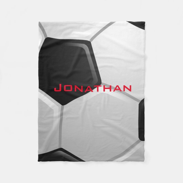 Soccer Design Fleece Blanket (Front)