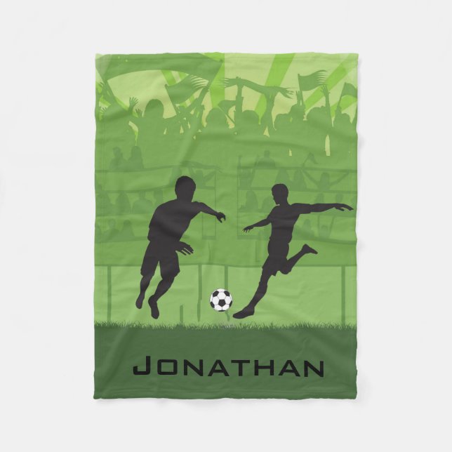 Soccer Design Fleece Blanket (Front)