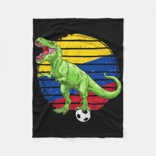 Soccer Dinosaur Trex Colombia Flag Boys Girls Todd Fleece Blanket