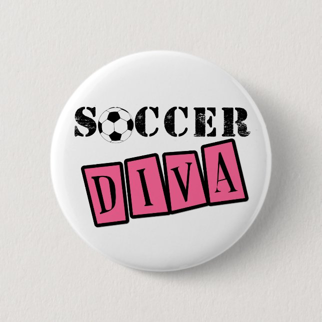 Soccer Diva 6 Cm Round Badge (Front)