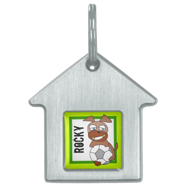 Soccer Dog Pet Tag (Front)