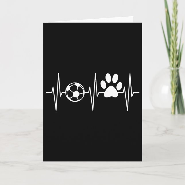 Soccer Dog Shirt Funny Dog Lover Soccer Player Hea Card (Front)
