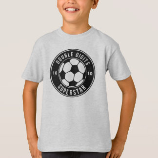 Soccer Double Digits  Superstar 10th BIRTHDAY T-Shirt