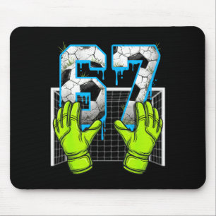 Soccer Drip 67 Six Seven Funny Gen Alpha Meme Desi Mouse Mat