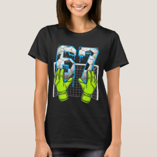 Soccer Drip 67 Six Seven Funny Gen Alpha Meme Desi T-Shirt