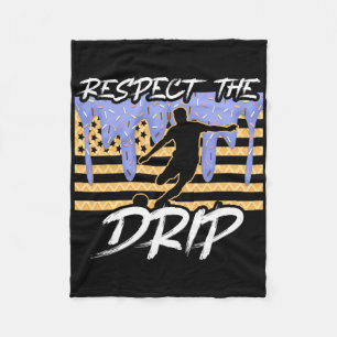 Soccer Drip Boys Dripping Ice Cream Respect The Dr Fleece Blanket
