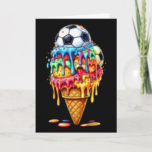 Soccer Drip Boys Girls Ice Cream Drip With Sprinkl Card