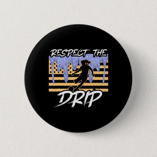 Soccer Drip Girls Dripping Ice Cream Respect The D 6 Cm Round Badge