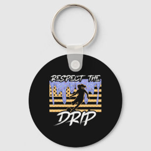 Soccer Drip Girls Dripping Ice Cream Respect The D Key Ring