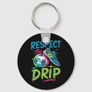 Soccer Drip Melting Ice Cream Respect The Drip Boy Key Ring