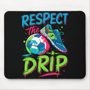 Soccer Drip Melting Ice Cream Respect The Drip Boy Mouse Mat
