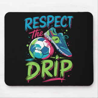 Soccer Drip Melting Ice Cream Respect The Drip Boy Mouse Mat