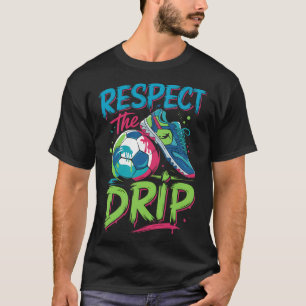 Soccer Drip Melting Ice Cream Respect The Drip Boy T-Shirt