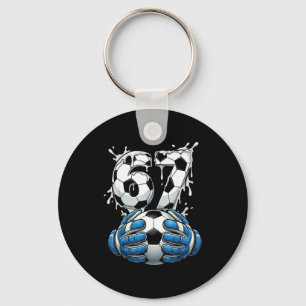 Soccer Drip Number 67 Boys Soccer Goalkeeper 67  Key Ring