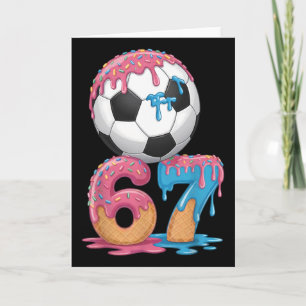 Soccer Drip Number 67 Boys Soccer Player 67 _1 Card
