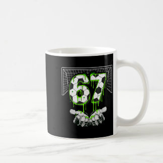 Soccer Drip Number 67 Boys Soccer Player 67 Footba Coffee Mug