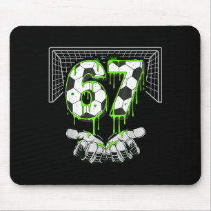 Soccer Drip Number 67 Boys Soccer Player 67 Footba Mouse Mat