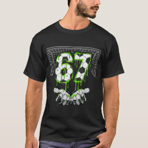 Soccer Drip Number 67 Boys Soccer Player 67 Footba T-Shirt