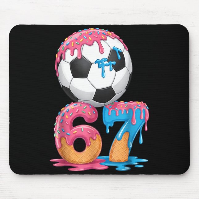 Soccer Drip Number 67 Boys Soccer Player 67  Mouse Mat (Front)