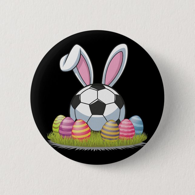 Soccer Easter  6 Cm Round Badge (Front)