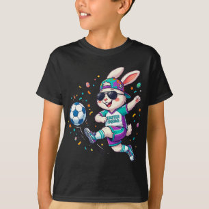 Soccer Easter Eggs Bunny Boys Kids Easter Bunny Ea T-Shirt