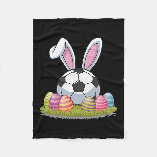 Soccer Easter  Fleece Blanket (Front)