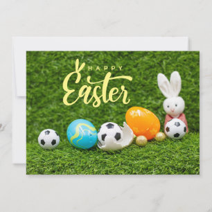 Soccer Easter holiday greeting player