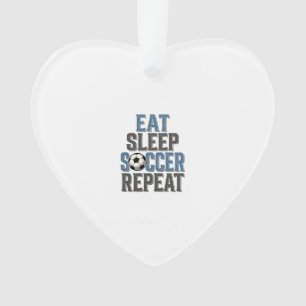 Soccer Eat Sleep Repeat Vintage Typography Shirt_1 Ornament