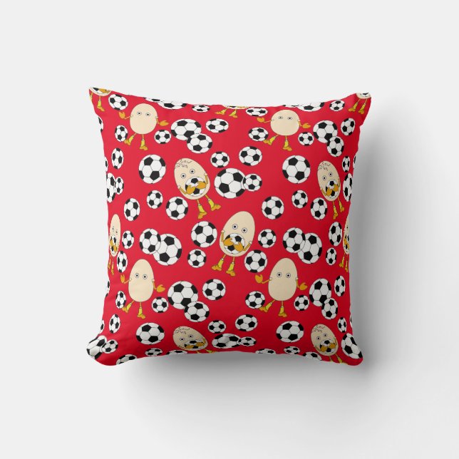 Soccer Egghead Pattern  Cushion (Front)