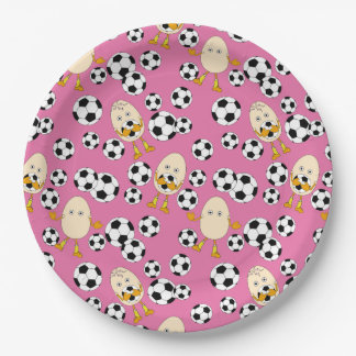 Soccer Egghead Pattern Paper Plate