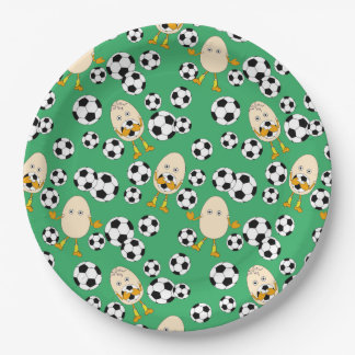 Soccer Egghead Pattern Paper Plate