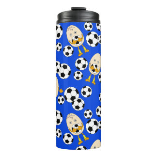 Soccer Egghead Pattern Thermal Tumbler