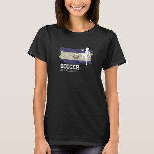 Soccer El Salvador Flag Football Womens Soccer Gir T-Shirt