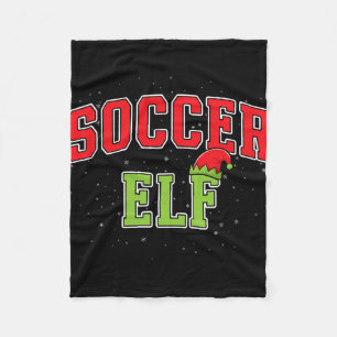 Soccer Elf Christmas Family Matching Group Xmas Fleece Blanket